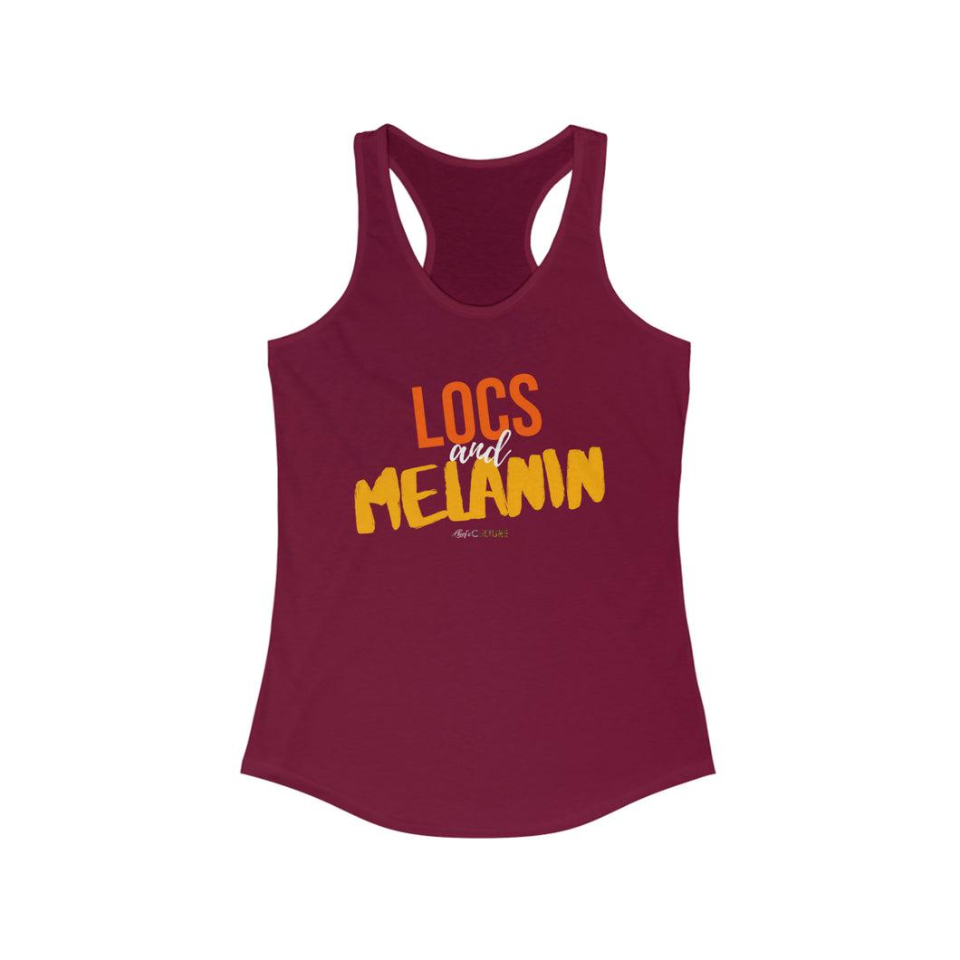 LOCS and MELANIN Women's Racerback Tank