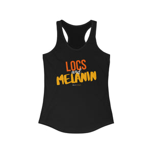 LOCS and MELANIN Women's Racerback Tank