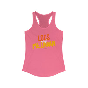 LOCS and MELANIN Women's Racerback Tank