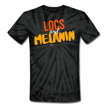 Load image into Gallery viewer, LOCS and MELANIN Unisex Tie Dye T-Shirt - spider black