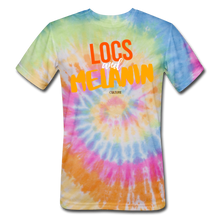 Load image into Gallery viewer, LOCS and MELANIN Unisex Tie Dye T-Shirt - rainbow