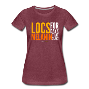 LOCS FOR DAYS Women’s T-Shirt - heather burgundy
