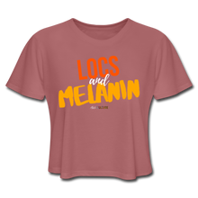 Load image into Gallery viewer, LOCS and MELANIN Women&#39;s Cropped T-Shirt - mauve
