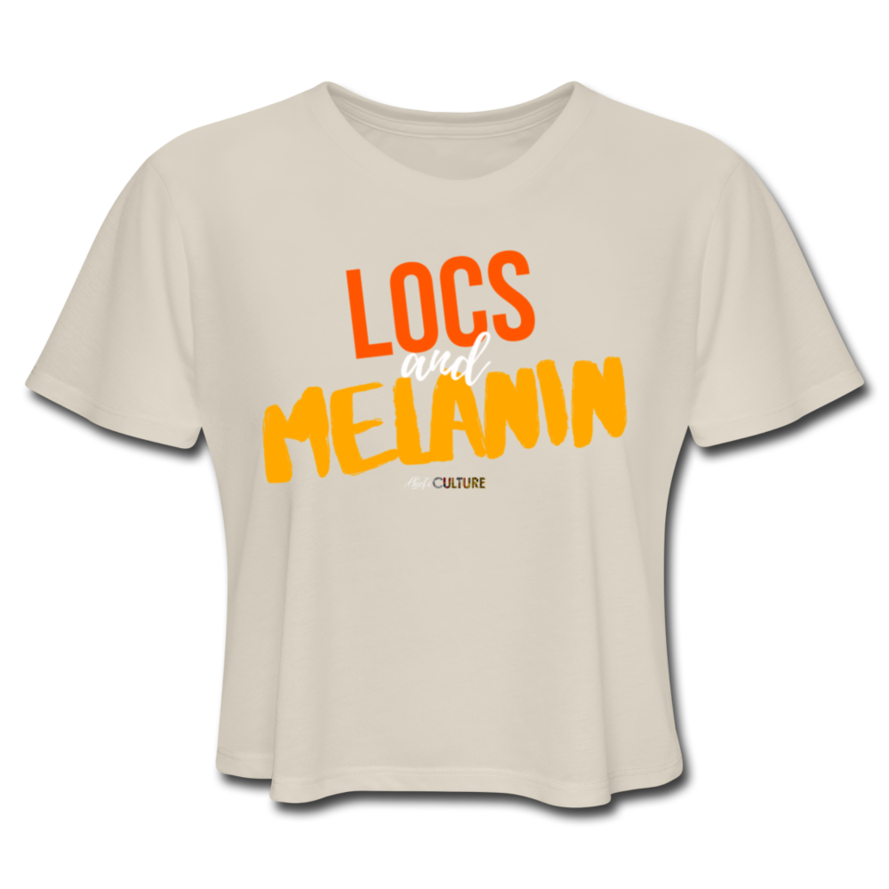 LOCS and MELANIN Women's Cropped T-Shirt - dust