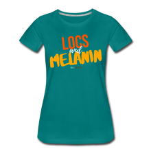 Load image into Gallery viewer, LOCS and MELANIN Women’s T-Shirt - teal