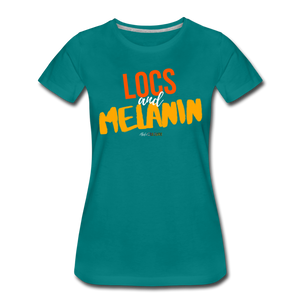 LOCS and MELANIN Women’s T-Shirt - teal