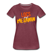 Load image into Gallery viewer, LOCS and MELANIN Women’s T-Shirt - heather burgundy